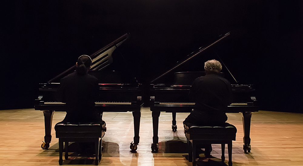 Orin Grossman & Frederic Chui at pianos